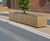 Castleton rectangular planter timber with steel capping 7