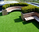 Diplomat timber roof terrace planter
