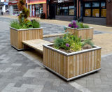 Stockport FSC timber and steel planters - on this page