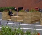 Timber parklets and planters for Worthing Council