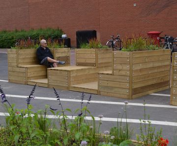 Timber parklets and planters for Worthing Council