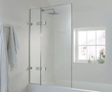 Valetta frameless bath screen with in-line panel - on this page