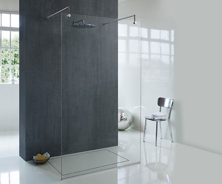 Oslo frameless walk-in fixed panel shower screen
