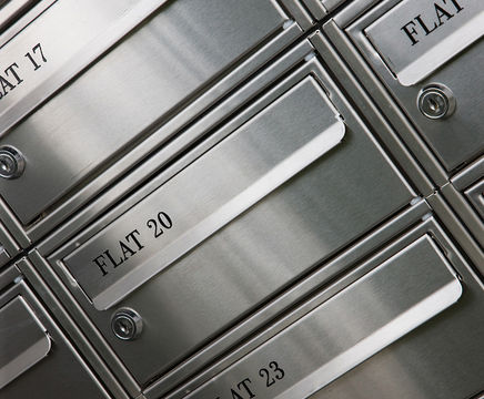 Stainless Steel 2 front entry/retrieval mailboxes
