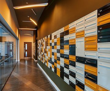 Steel 2 front entry/retrieval mailboxes