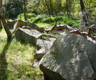 Stone boulders for use as garden features