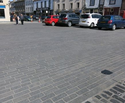 Scottish whin setts and kerbs - Kelso town centre