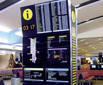 BAA digital airport information monoliths