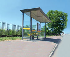 Legacy Shelter - stainless steel modular bus shelter for public transport