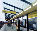 Bespoke canopies for tramstop passenger shelters - on this page