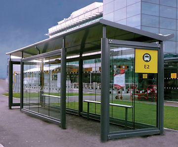 Anti-Terrorist Shelter - steel blast-resistant public transport shelter