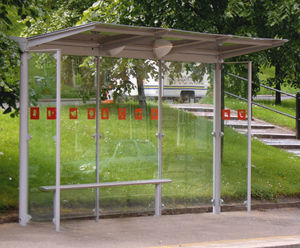 Flight - modular metal bus stop shelter