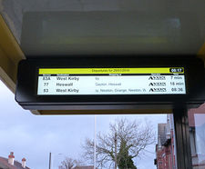 28" ultra-wide TFT display for bus stops