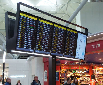 Airport flight information and departure screens (FIDS)