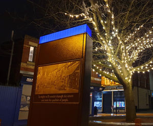 Pedestrian wayfinding signage - Prescot