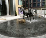 Award-winning water feature - Goodmans Fields Horses