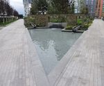 Rill, cascade and mirror pool - Nine Elms, London