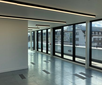 Underfloor air conditioning for new office extension