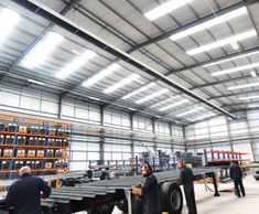 Radiant heating for production bays in new factory
