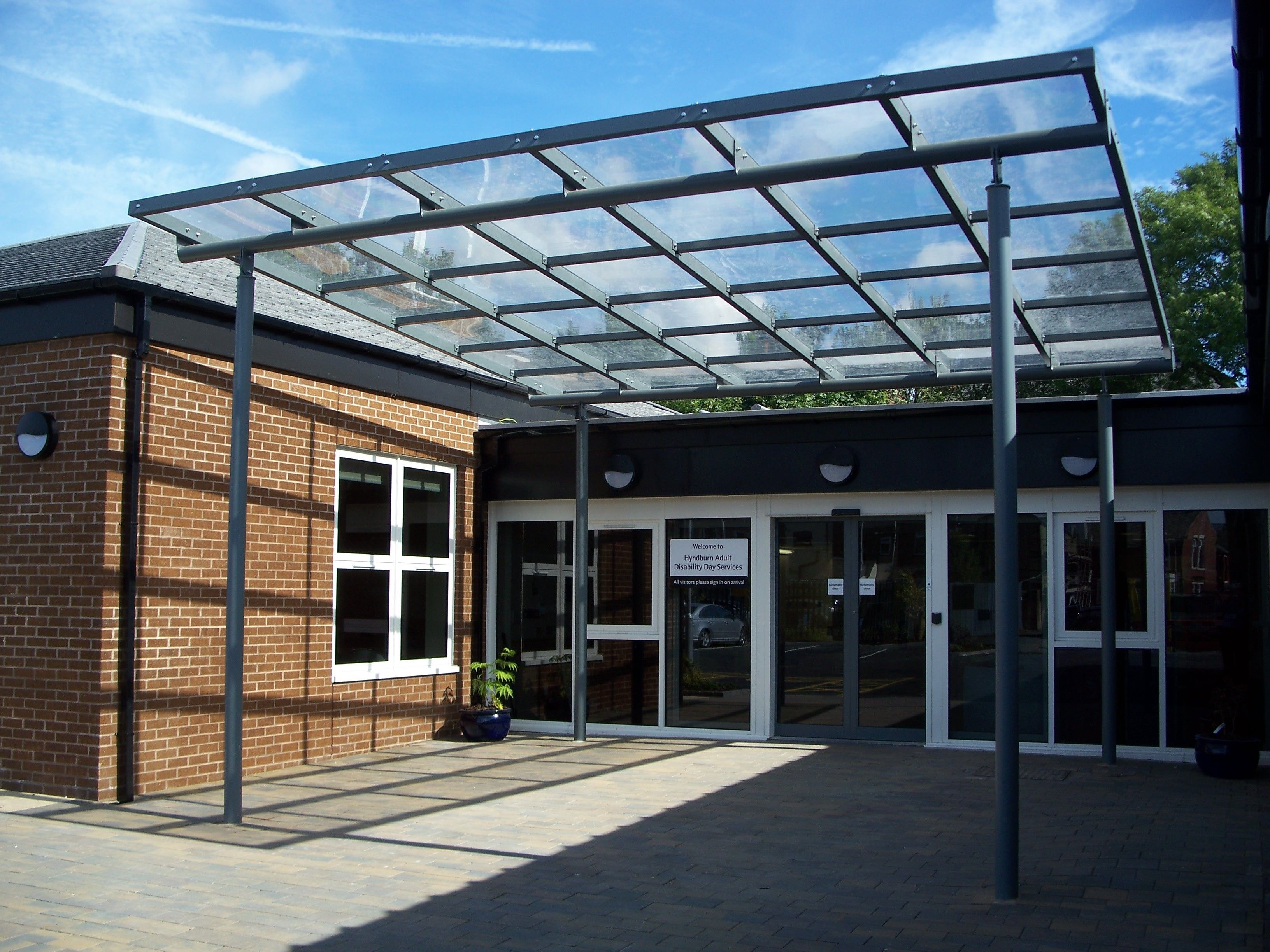 Bespoke Canopy Shelter, Enfield Resource Centre | Bailey Street ...