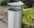 Bradford Post-Mounted Stainless Steel Litter Bin 3