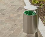 Bradford Post-Mounted Stainless Steel Litter Bin