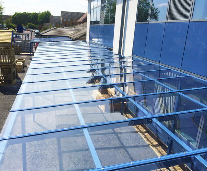 Bespoke canopies for outdoor learning and waiting areas