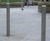 Bead-blasted 304 or 316 stainless steel bollard with semi-dome top 3