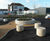 Roosevelt - round precast concrete outdoor planter for public spaces 1