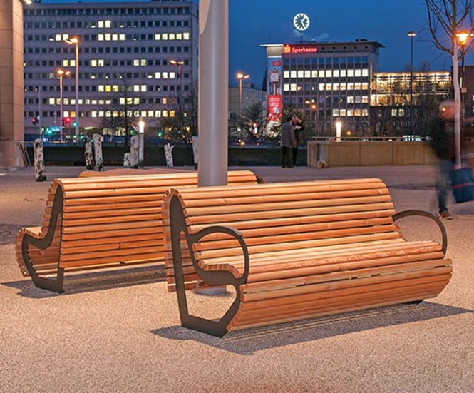 Saarbrucken - contemporary timber and steel outdoor seating