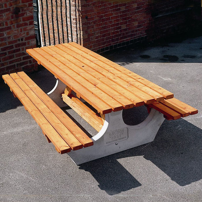 Concrete picnic discount table and benches