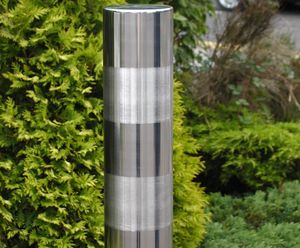 Brushed Satin Bands Stainless Steel Bollard