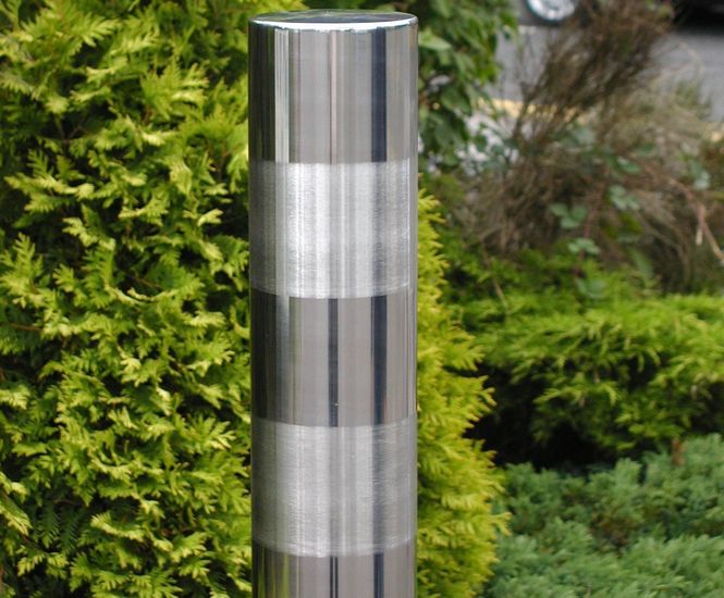 Brushed Satin Bands Stainless Steel Bollard