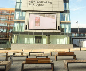 Outdoor seating for De Montfort University, Leicester