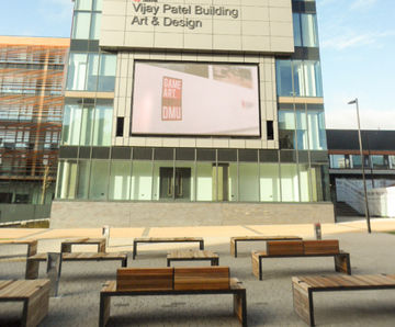 Outdoor seating for De Montfort University, Leicester