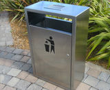 Chelsea Stainless Steel Litter Bin with Integral Ashtray - on this page