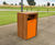 Deacon - 100L contemporary timber and steel outdoor litter bin 0