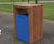 Deacon - 100L contemporary timber and steel outdoor litter bin 4
