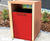 Deacon - 100L contemporary timber and steel outdoor litter bin 9