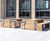 Linares - contemporary steel and timber outdoor table with benches 1