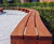 Curved timber benches for university Foster Garden 2