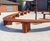 Curved timber benches for university Foster Garden 8