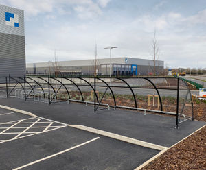Motorcycle and cycle shelters for mixed-use development
