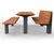 Protect - IWA 14-1 steel and timber impact-resistant outdoor seat 14