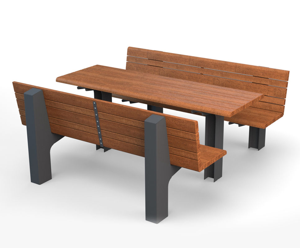 Images for Urban Protect steel and timber seat IWA 141