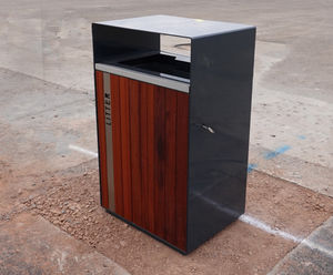 Protect - steel and timber IWA 14-1 impact-tested 120L outdoor litter bin