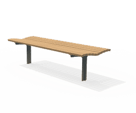 LARUSDESIGN - Axis hardwood and cast iron bench