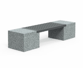 Larus - Arqui marble and cast iron bench