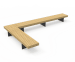 LARUSDESIGN - Trave hardwood and steel bench