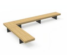 LARUSDESIGN - Trave hardwood and steel bench